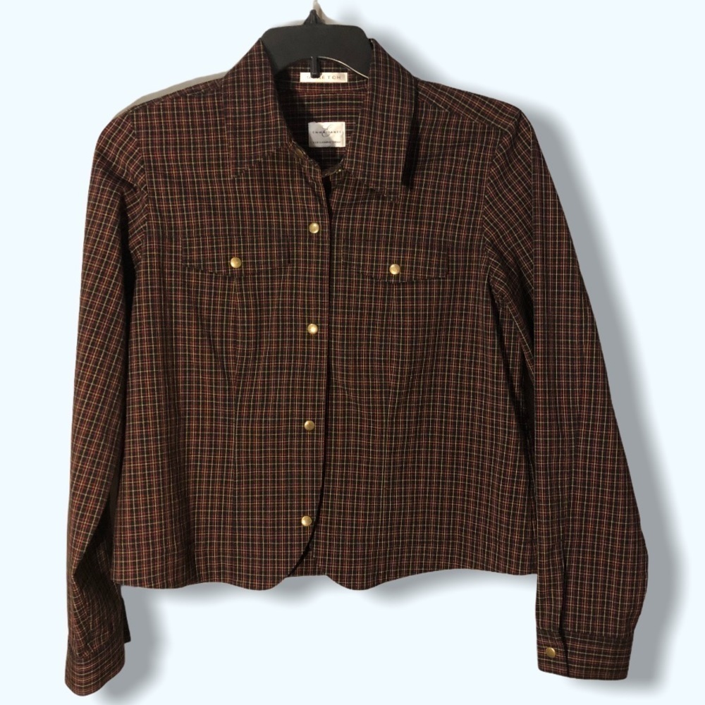 Emma James Plaid “Shacket” Jacket Sz Lg
